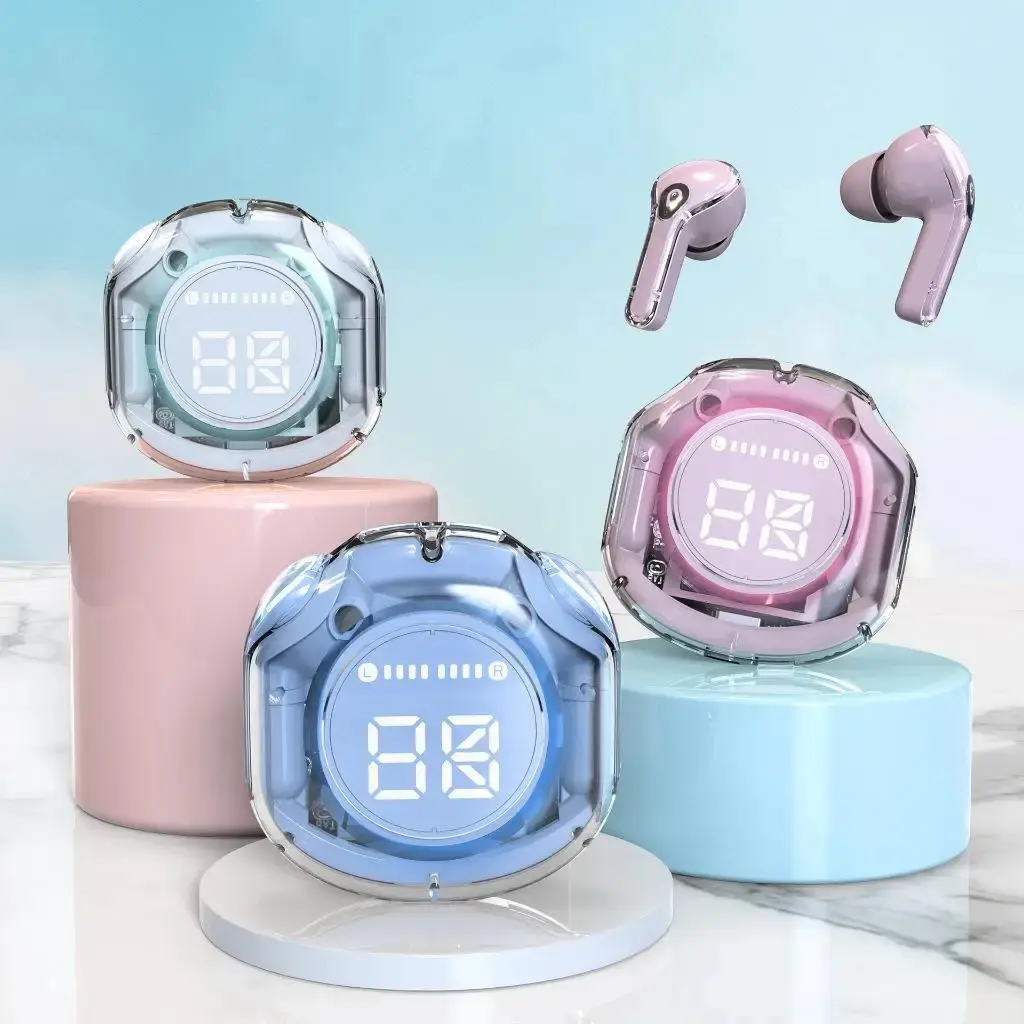 BT30 Mini transparent Wireless Bluetooth headset Digital display ENC noise reduction
