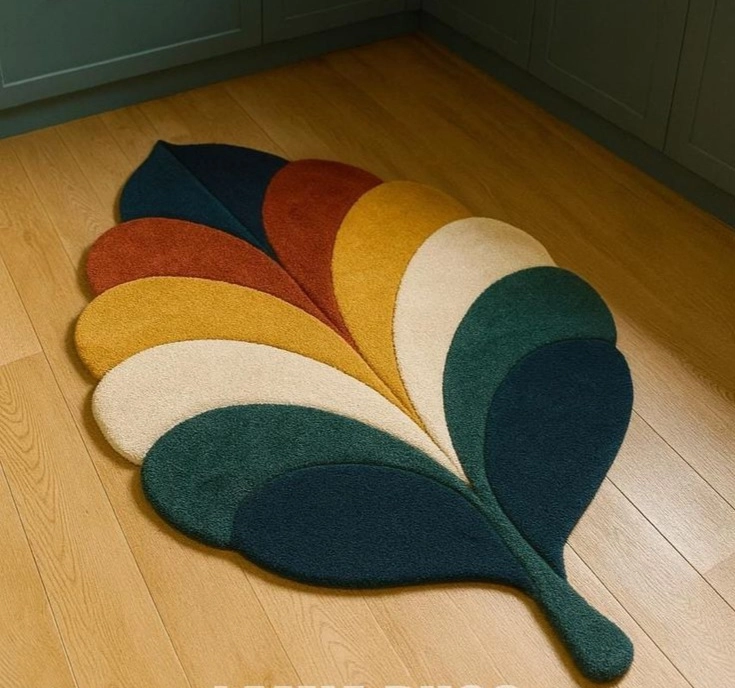 Modern Leaf Shaped Floor Mat